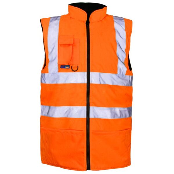 HI-VIZ REVERSIBLE BODY WARMER / WAISTCOAT