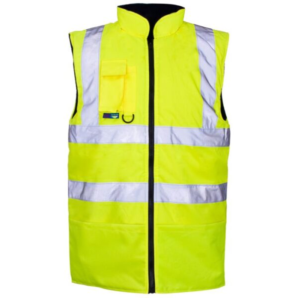 HI-VIZ REVERSIBLE BODY WARMER / WAISTCOAT - Image 2