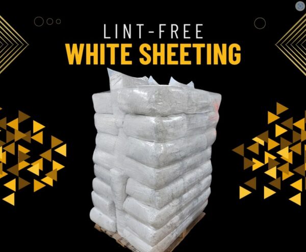 PALLET OF 40X 10KG LINT FREE WHITE SHEETING / RAGS